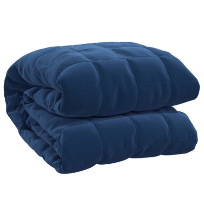 vidaXL Weighted Blanket Blue 220x230 cm King 15 kg Fabric 2