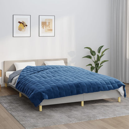 vidaXL Weighted Blanket Blue 220x230 cm King 15 kg Fabric 1