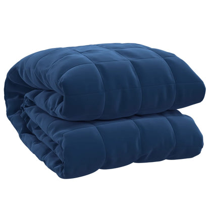 vidaXL Weighted Blanket Blue 220x240 cm King 15 kg Fabric 2