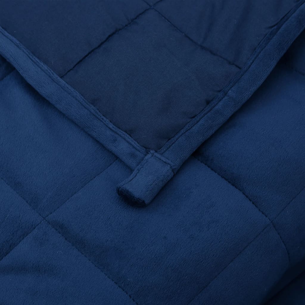 vidaXL Weighted Blanket Blue 220x240 cm King 15 kg Fabric 5