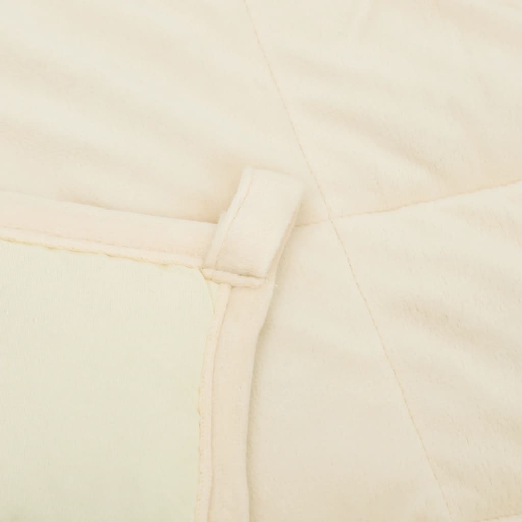 vidaXL Weighted Blanket Light Cream 152x203 cm 11 kg Fabric 5