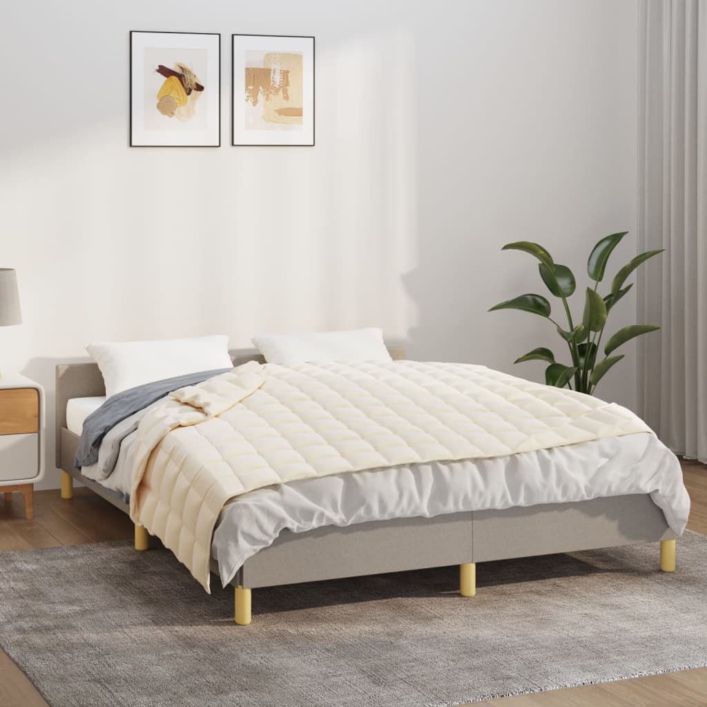 vidaXL Weighted Blanket Light Cream 152x203 cm 11 kg Fabric 1