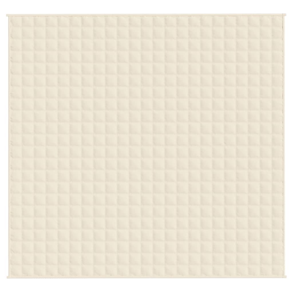 vidaXL Weighted Blanket Light Cream 220x230 cm King 11 kg Fabric 3