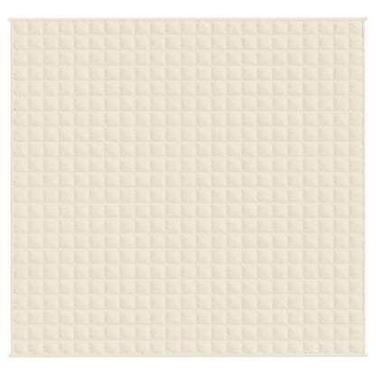 vidaXL Weighted Blanket Light Cream 220x230 cm King 11 kg Fabric 3