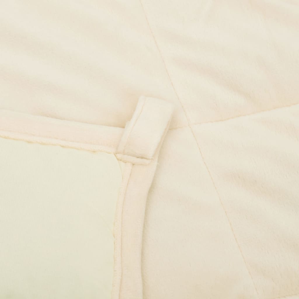 vidaXL Weighted Blanket Light Cream 220x230 cm King 11 kg Fabric 5
