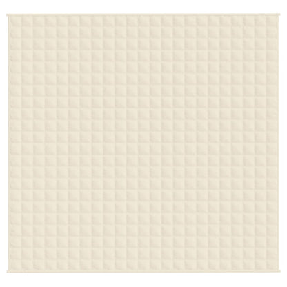vidaXL Weighted Blanket Light Cream 220x230 cm King 15 kg Fabric 3