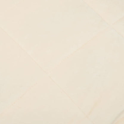 vidaXL Weighted Blanket Light Cream 220x230 cm King 15 kg Fabric 4