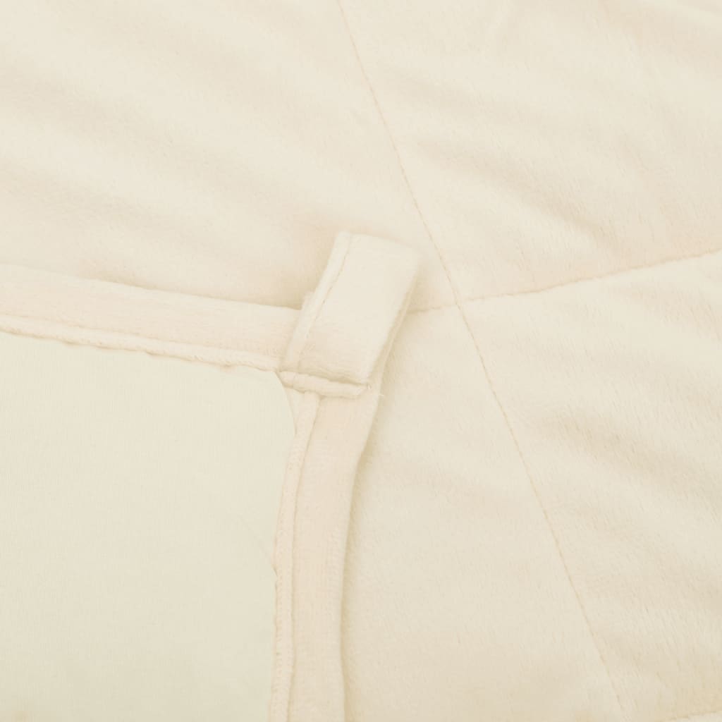 vidaXL Weighted Blanket Light Cream 220x230 cm King 15 kg Fabric 5