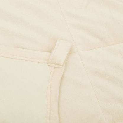 vidaXL Weighted Blanket Light Cream 220x230 cm King 15 kg Fabric 5