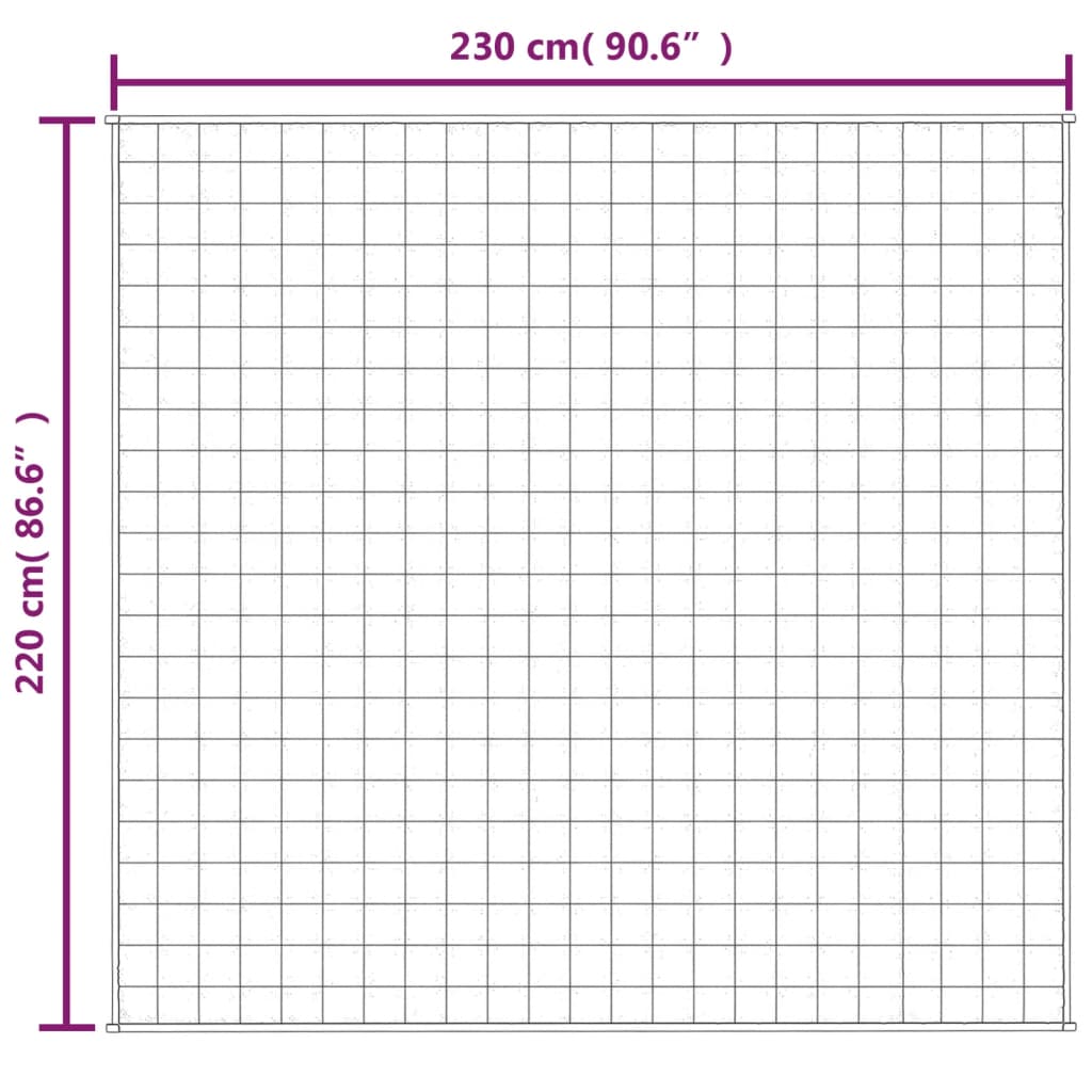 vidaXL Weighted Blanket Light Cream 220x230 cm King 15 kg Fabric 6