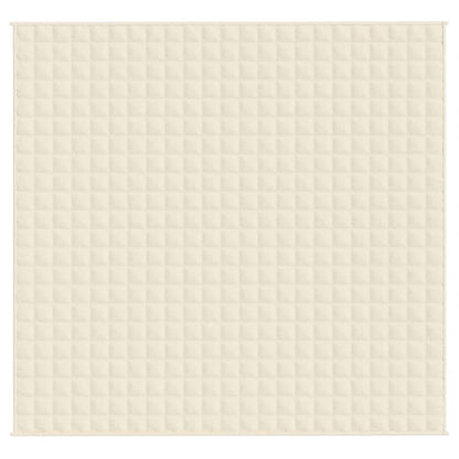 vidaXL Weighted Blanket Light Cream 220x240 cm King 15 kg Fabric 3