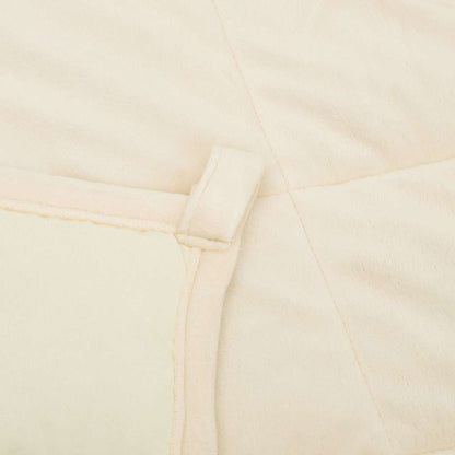 vidaXL Weighted Blanket Light Cream 220x240 cm King 15 kg Fabric 5