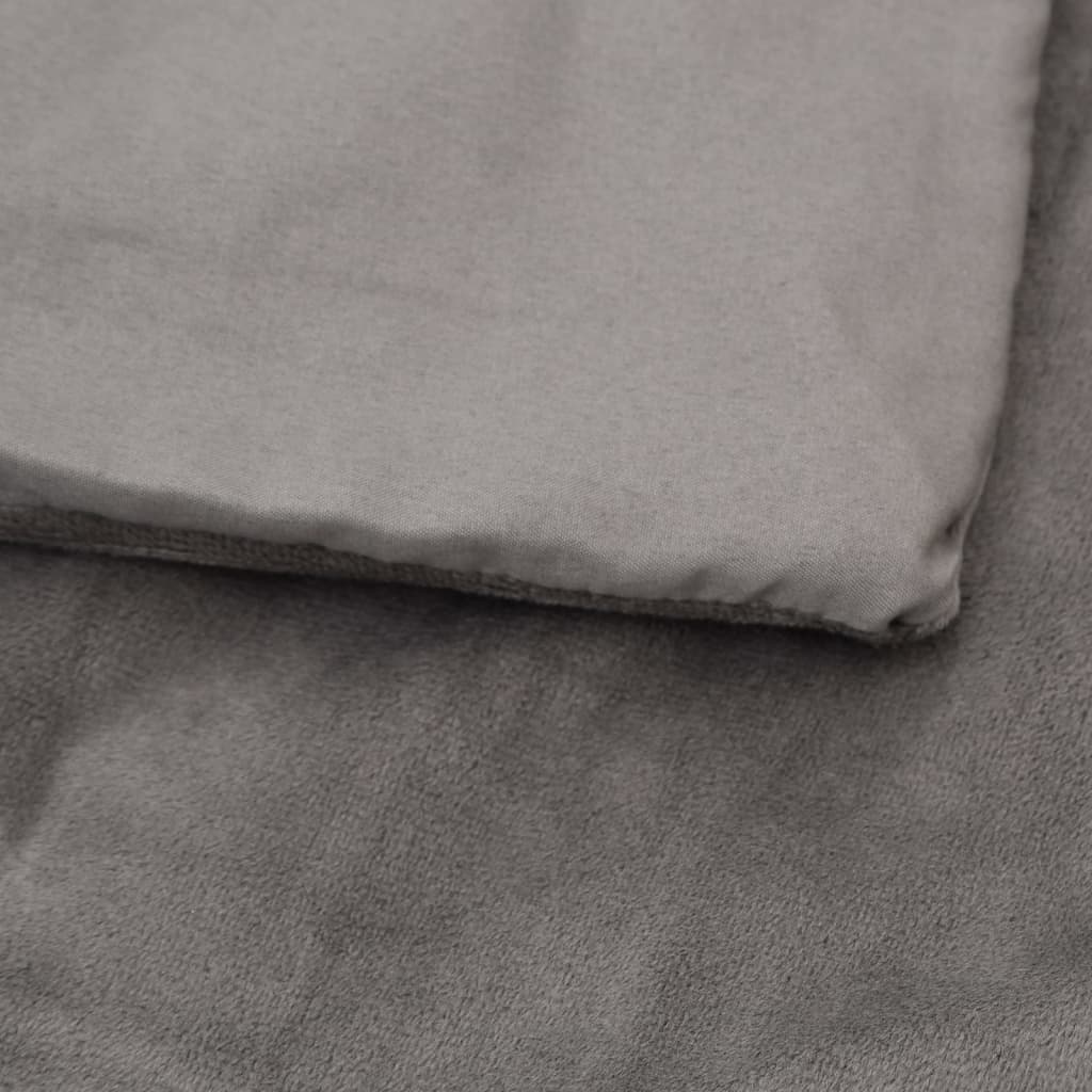 vidaXL Weighted Blanket with Cover Grey 135x200 cm Single 6 kg Fabric 5