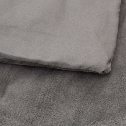 vidaXL Weighted Blanket with Cover Grey 135x200 cm Single 6 kg Fabric 5