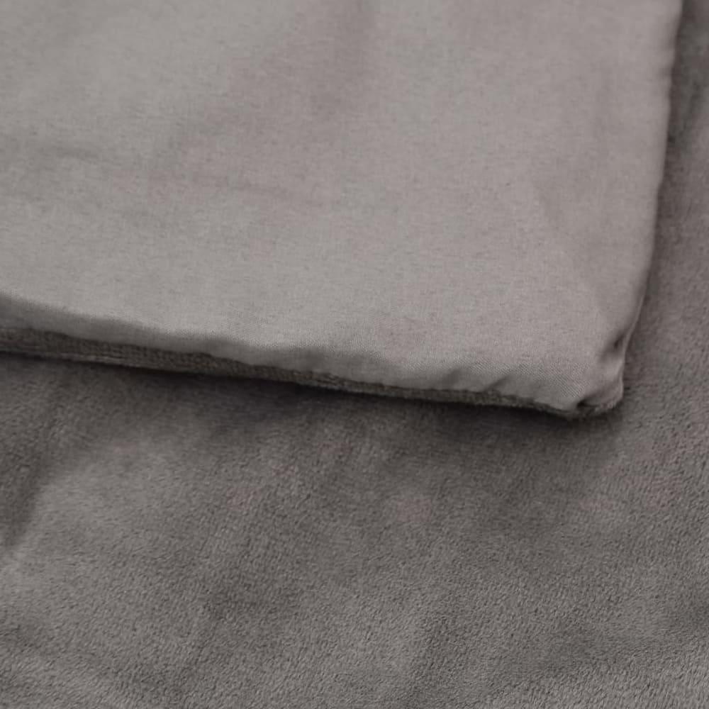 Weighted Blanket with Cover 152x203 cm Fabric Grey 7 kg