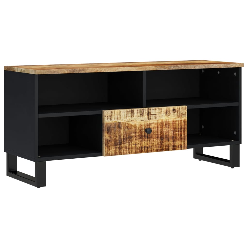 vidaXL TV Cabinet 100x33x46 cm Solid Wood Mango&Engineered Wood 2