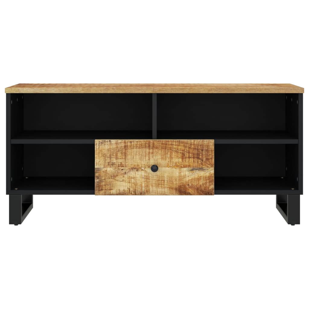 vidaXL TV Cabinet 100x33x46 cm Solid Wood Mango&Engineered Wood 4