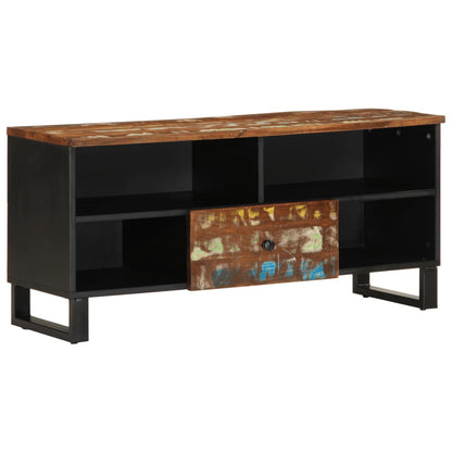 vidaXL TV Cabinet 100x33x46 cm Solid Wood Reclaimed&Engineered Wood 2