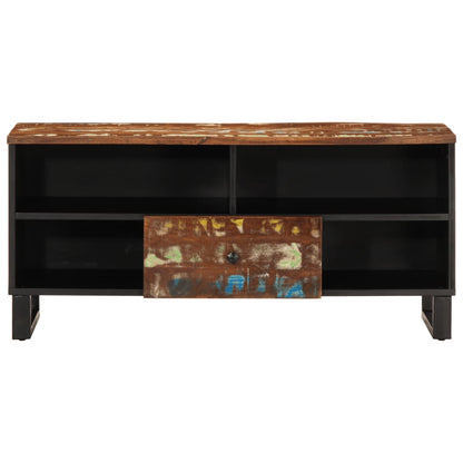 vidaXL TV Cabinet 100x33x46 cm Solid Wood Reclaimed&Engineered Wood 3