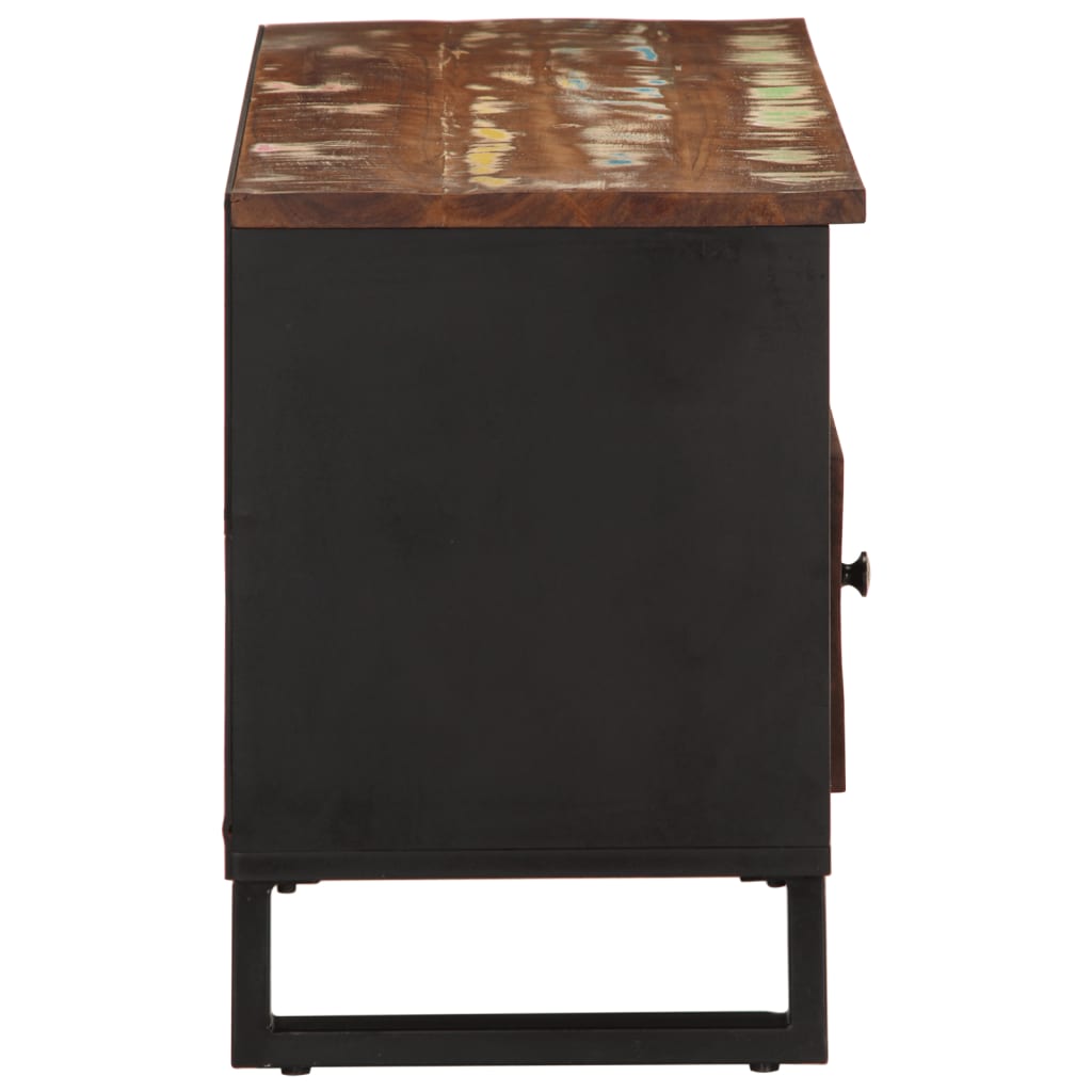 vidaXL TV Cabinet 100x33x46 cm Solid Wood Reclaimed&Engineered Wood 5