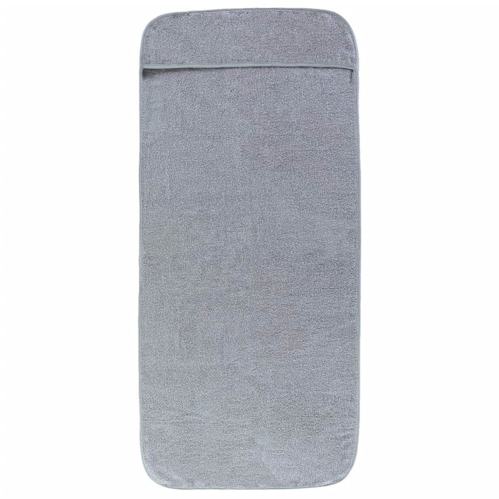 vidaXL Beach Towels 2 pcs Grey 75x200 cm Fabric 400 GSM 3