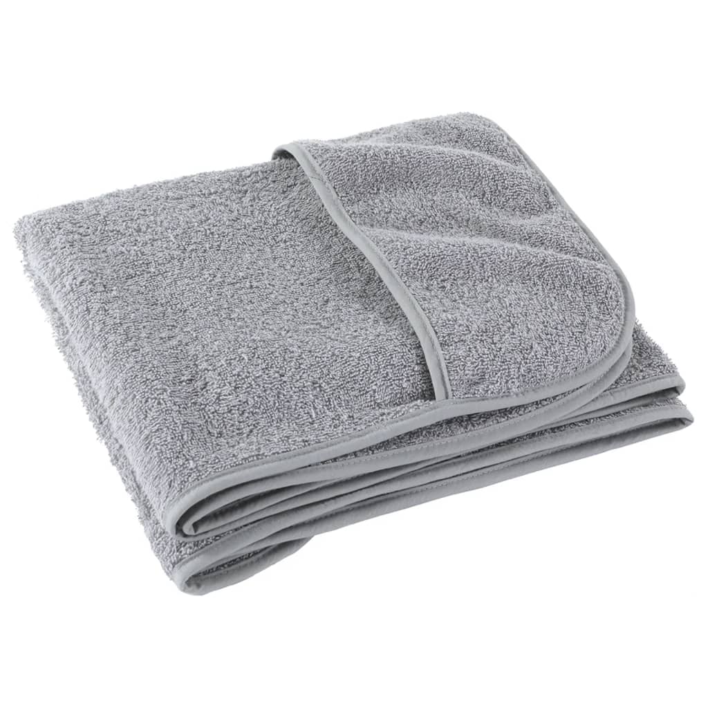 vidaXL Beach Towels 2 pcs Grey 75x200 cm Fabric 400 GSM 5