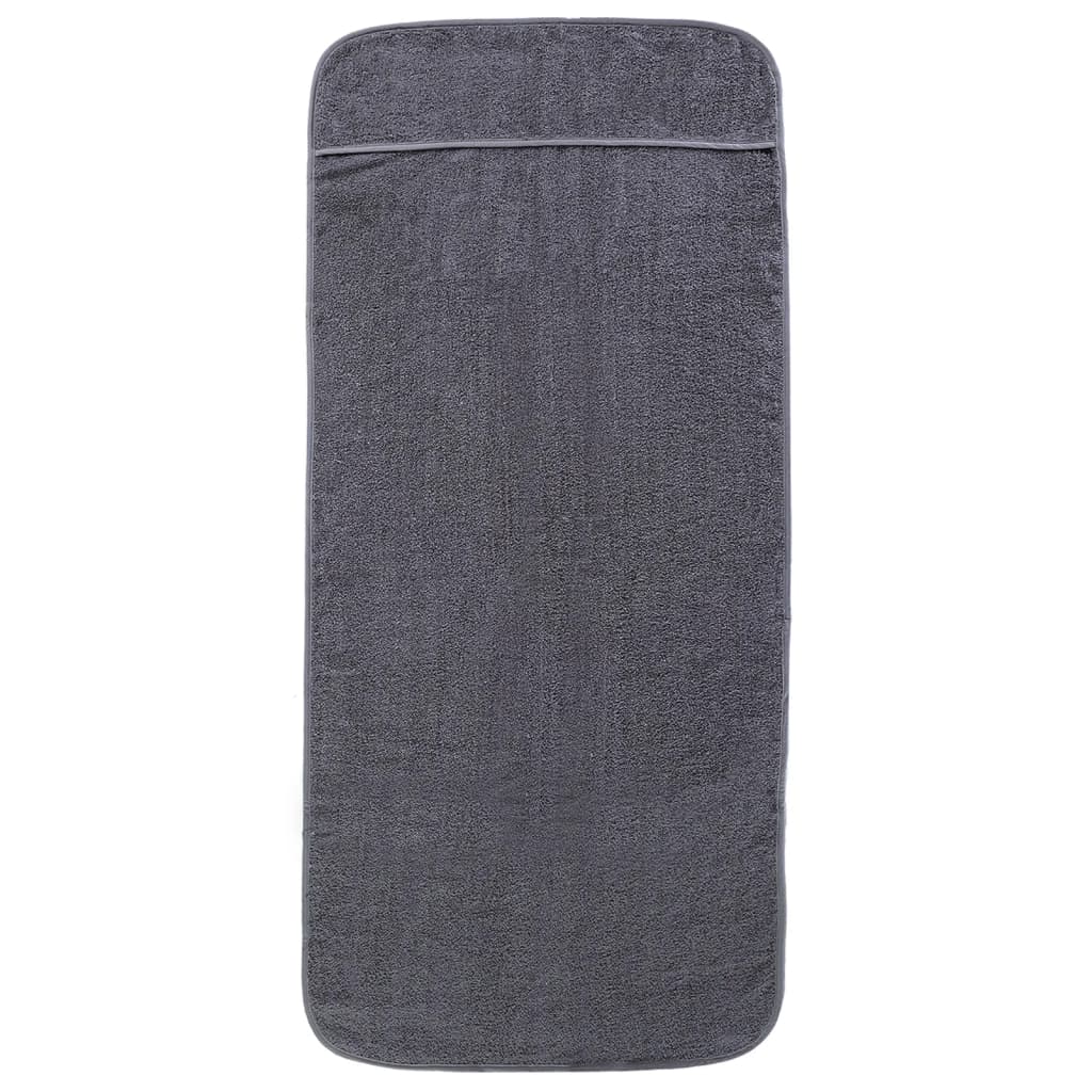 vidaXL Beach Towels 2 pcs Anthracite 75x200 cm Fabric 400 GSM 3
