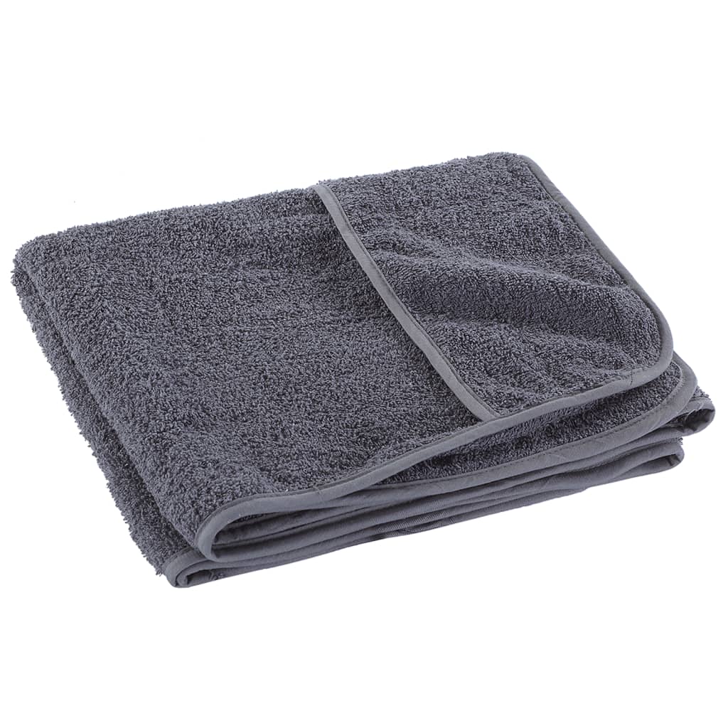 vidaXL Beach Towels 2 pcs Anthracite 75x200 cm Fabric 400 GSM 5