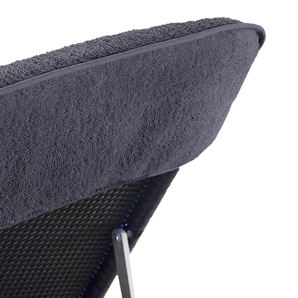 vidaXL Beach Towels 2 pcs Anthracite 75x200 cm Fabric 400 GSM 6