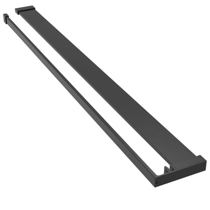 vidaXL Shower Shelf for Walk-in Shower Wall Black 118 cm Aluminium 2