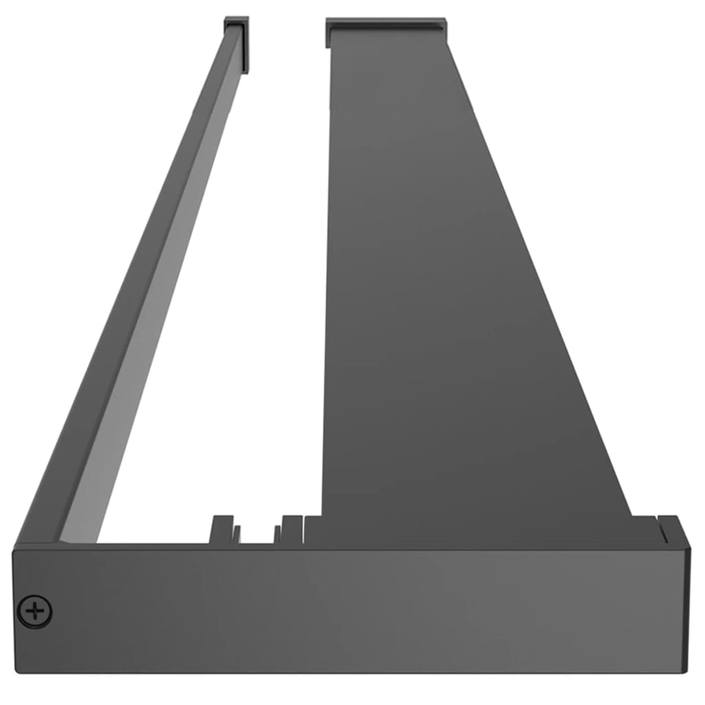 vidaXL Shower Shelf for Walk-in Shower Wall Black 118 cm Aluminium 4