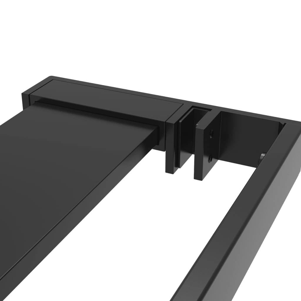 vidaXL Shower Shelf for Walk-in Shower Wall Black 118 cm Aluminium 5