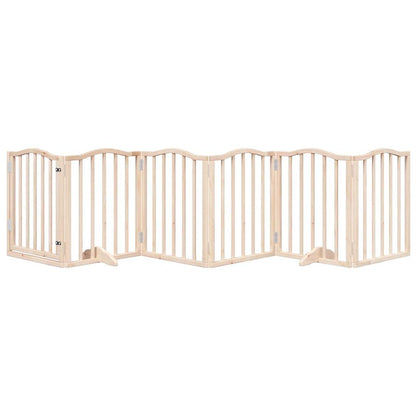 vidaXL Dog Gate with Door Foldable 6 Panels 300 cm Poplar Wood 3