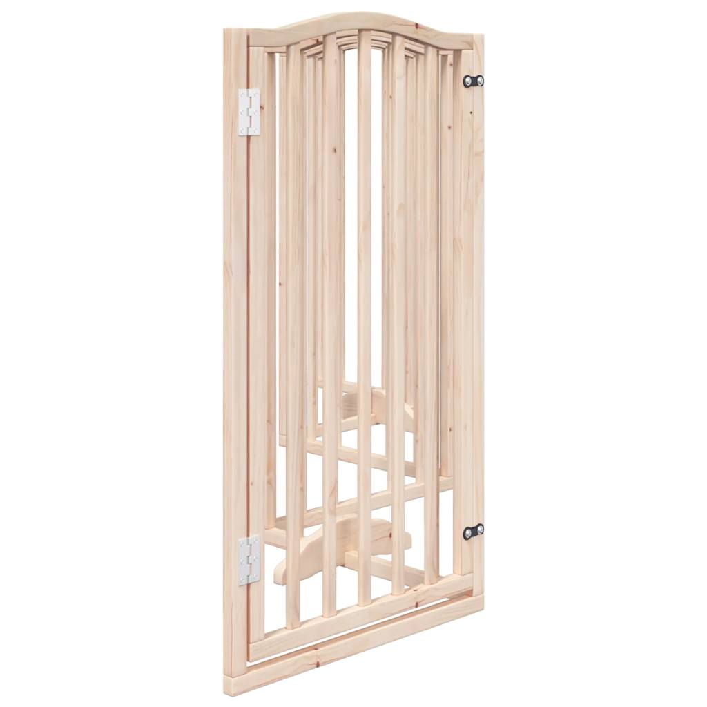 vidaXL Dog Gate with Door Foldable 6 Panels 300 cm Poplar Wood 5