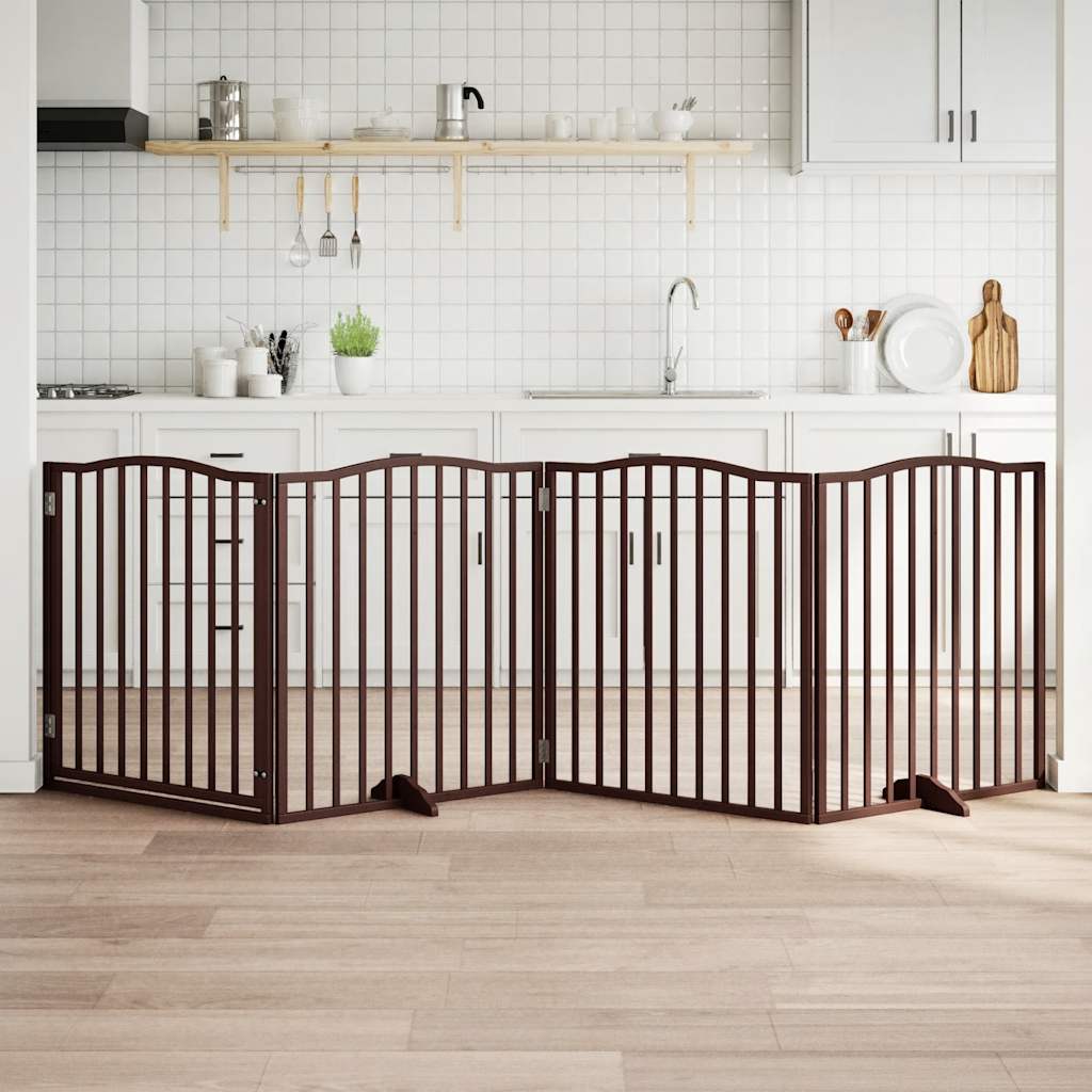 vidaXL Dog Gate Foldable Panels 160 cm Poplar Wood Width 80 cm