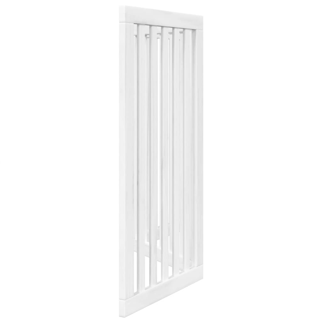 vidaXL Dog Gate Foldable 3 Panels White 150 cm Poplar Wood 5