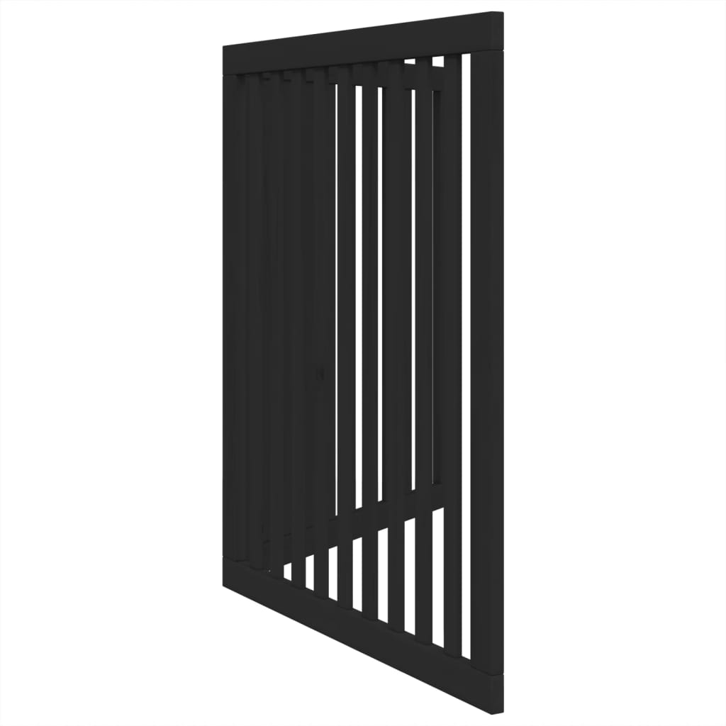 vidaXL Dog Gate Foldable 2 Panels Black 160 cm Poplar Wood 5