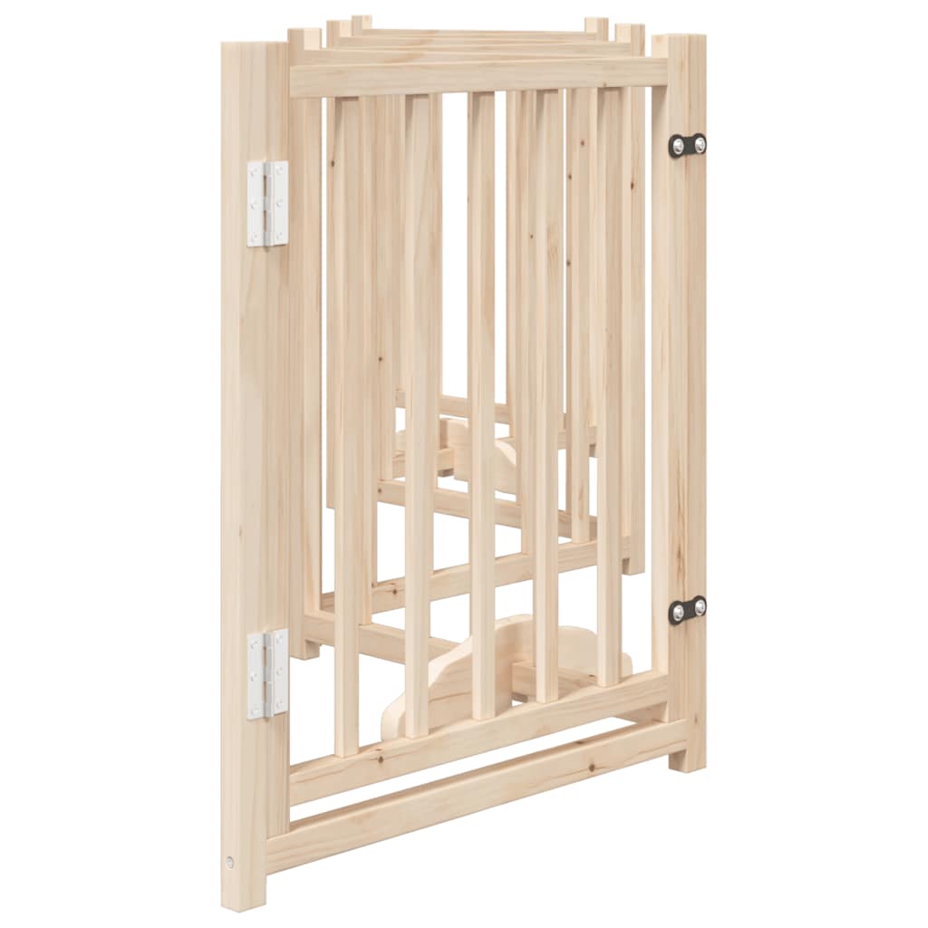 vidaXL Dog Gate with Door Foldable 6 Panels 300 cm Solid Wood Fir 5
