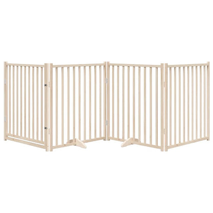 Dog Gate Foldable Panels 160 cm Solid Wood Fir Width 80 cm Natural 90 cm