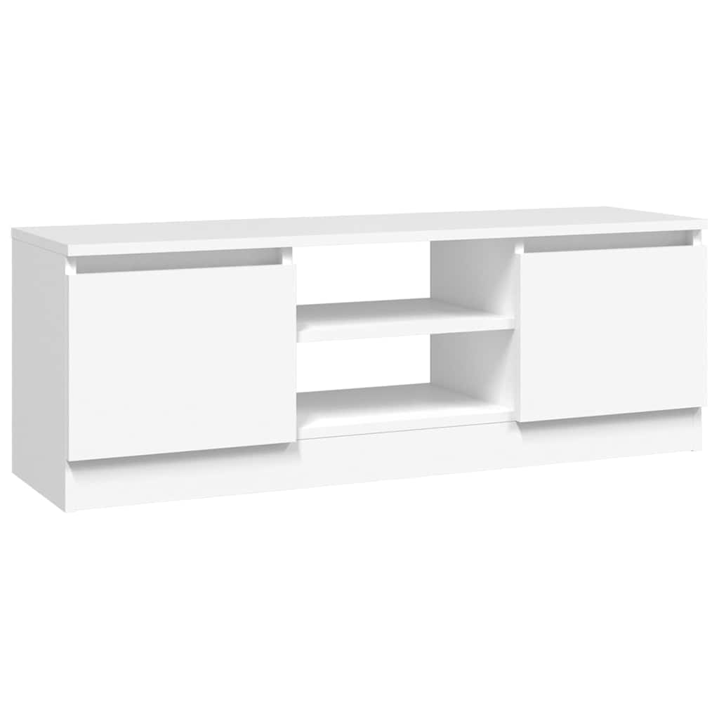 vidaXL TV Cabinet with Door White 102x30x36 cm 2