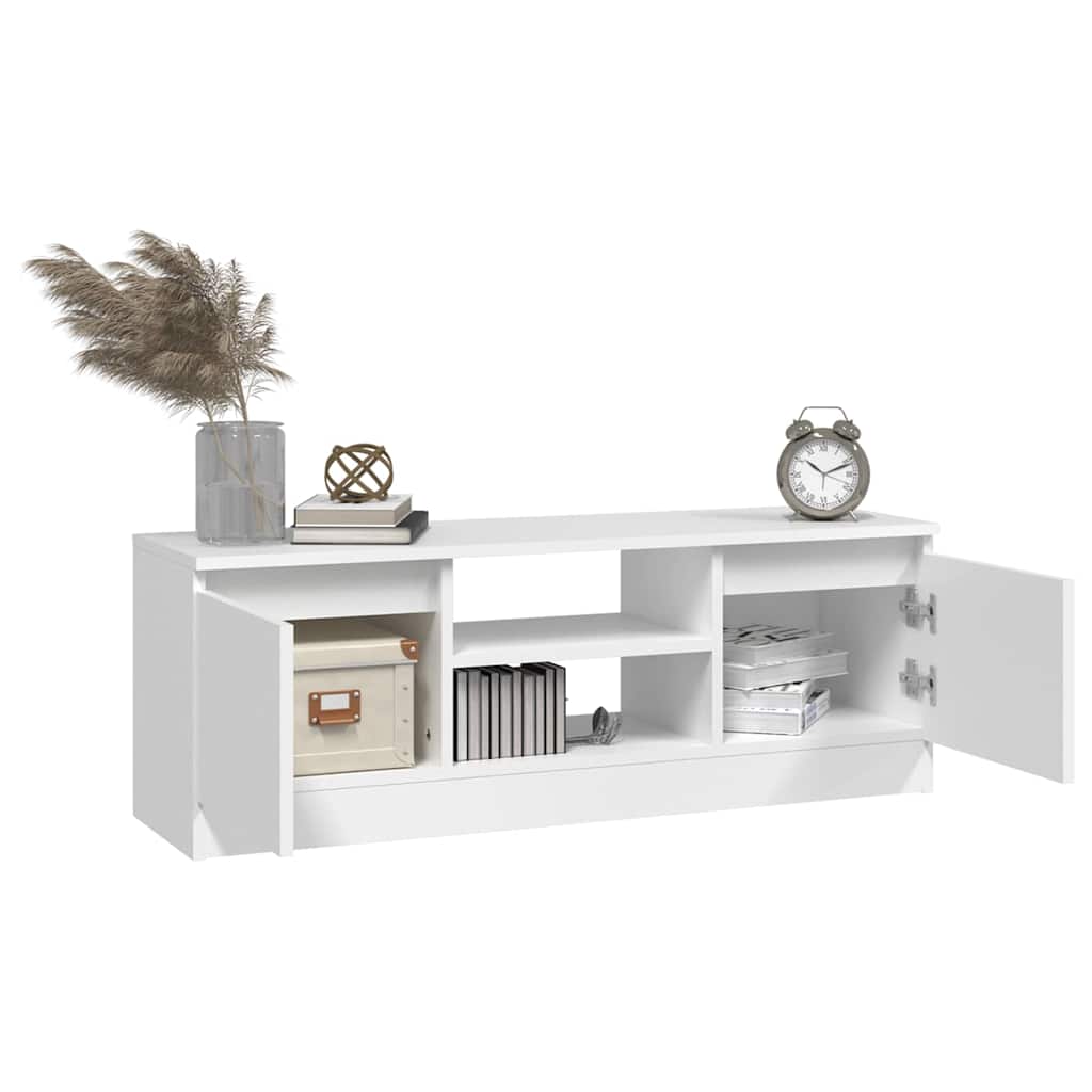 vidaXL TV Cabinet with Door White 102x30x36 cm 4