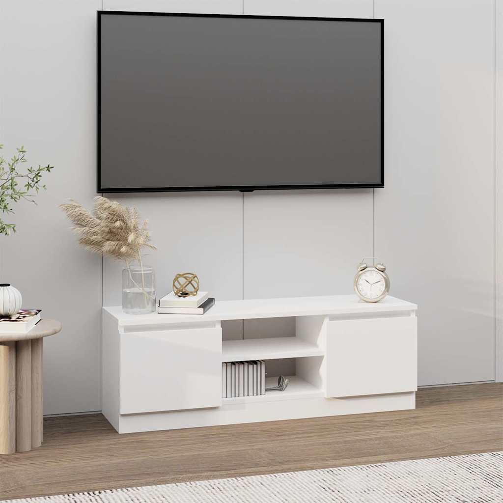 vidaXL TV Cabinet with Door White 102x30x36 cm 1