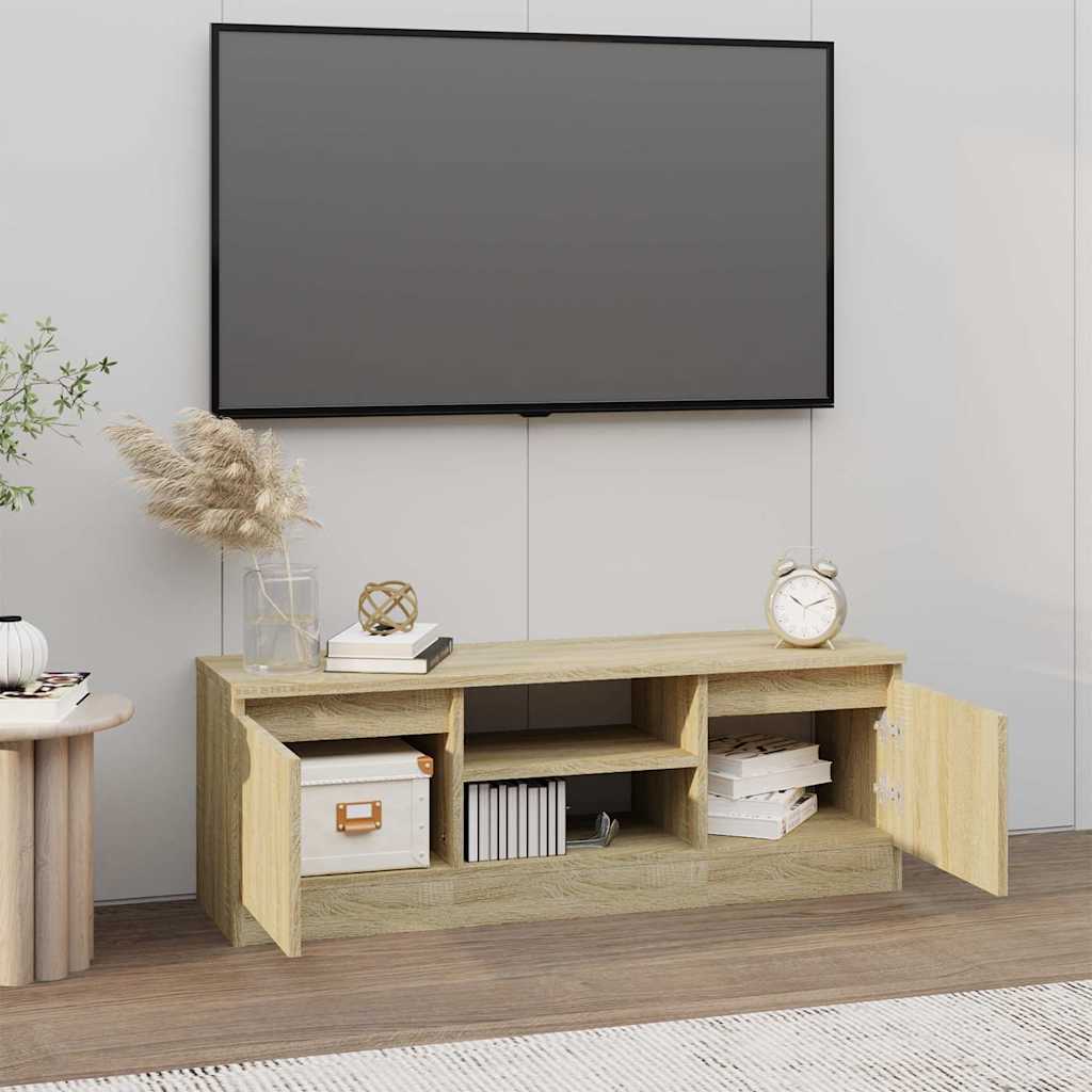 vidaXL TV Cabinet with Door Sonoma Oak 102x30x36 cm 3