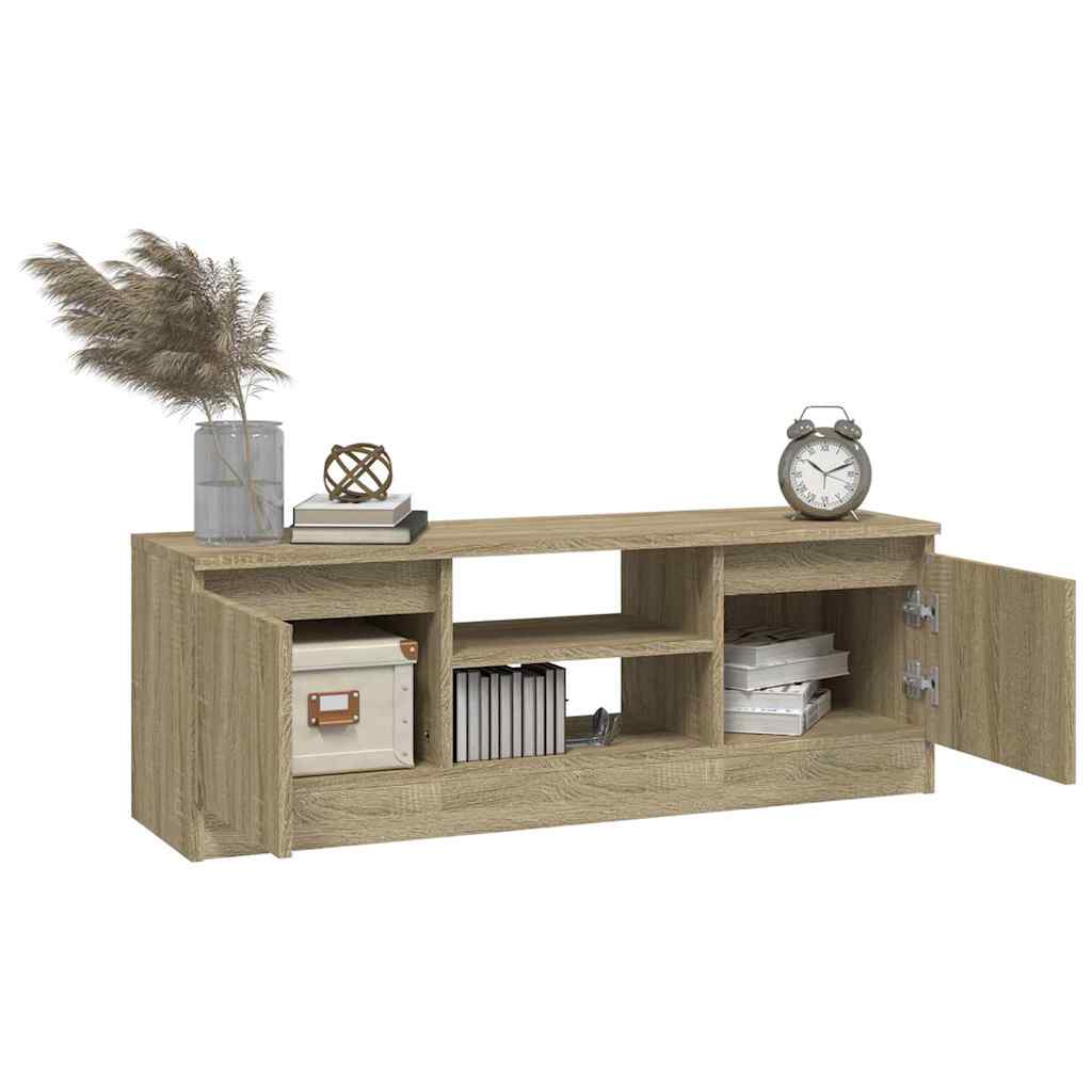 vidaXL TV Cabinet with Door Sonoma Oak 102x30x36 cm 4