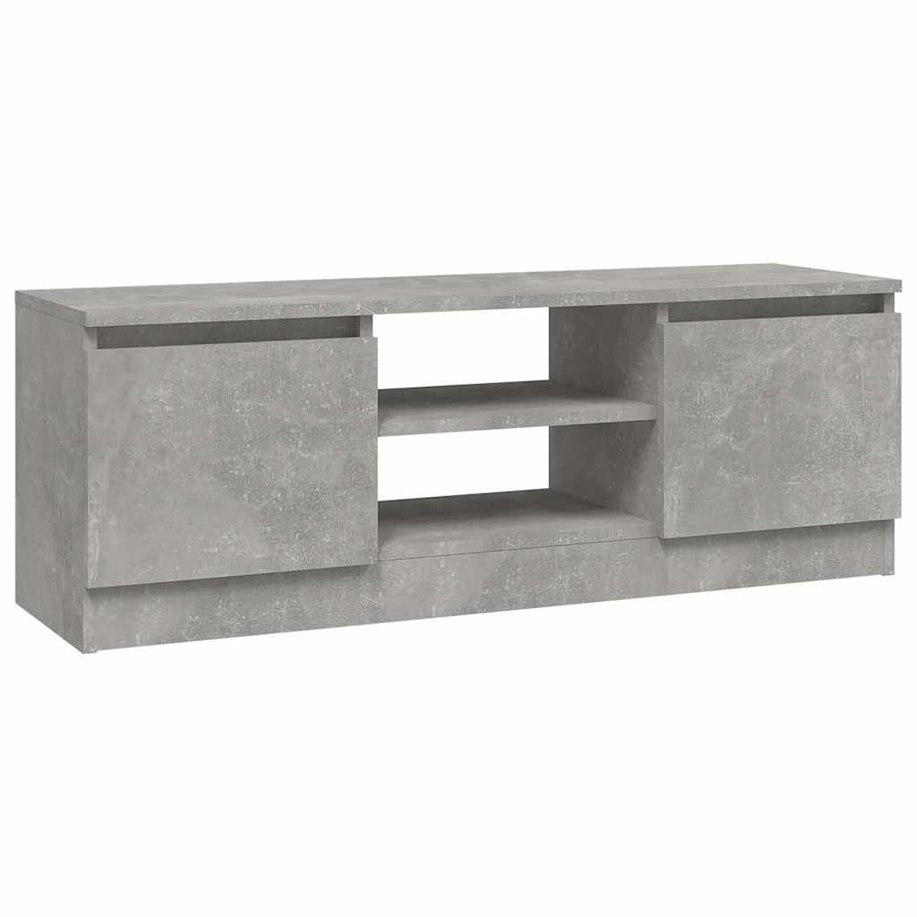 vidaXL TV Cabinet with Door Concrete Grey 102x30x36 cm 2