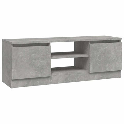 vidaXL TV Cabinet with Door Concrete Grey 102x30x36 cm 2