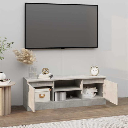 vidaXL TV Cabinet with Door Concrete Grey 102x30x36 cm 3