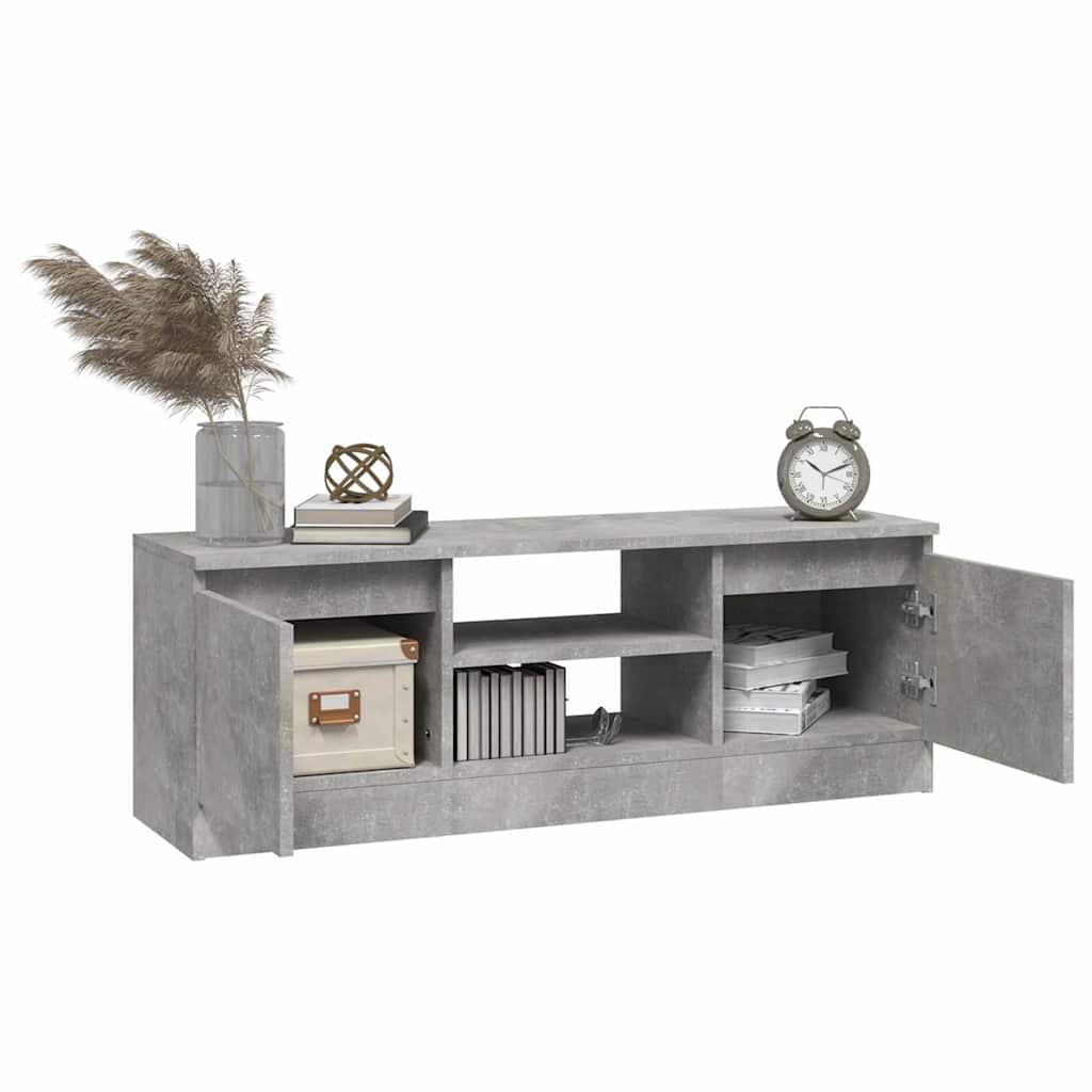 vidaXL TV Cabinet with Door Concrete Grey 102x30x36 cm 4