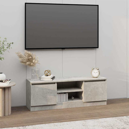 vidaXL TV Cabinet with Door Concrete Grey 102x30x36 cm 1