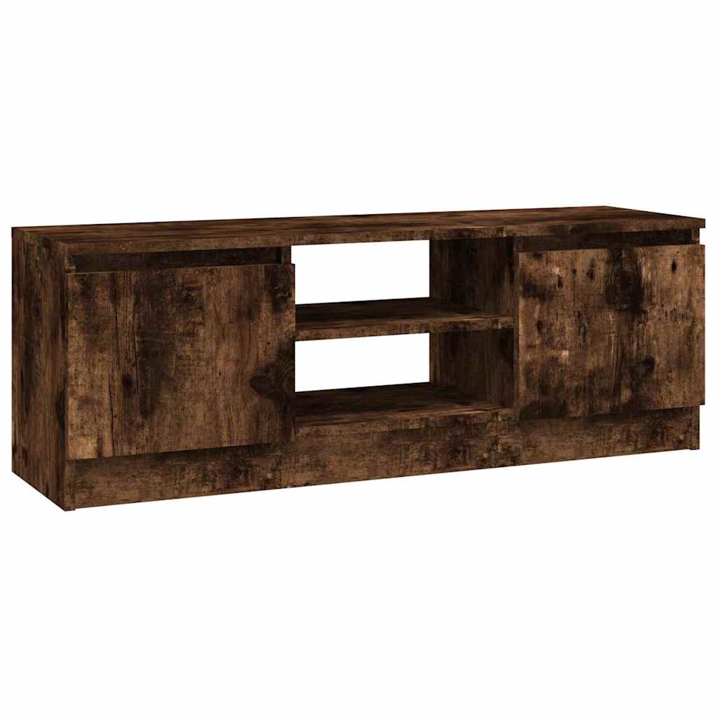 vidaXL TV Cabinet with Door Smoked Oak 102x30x36 cm 2